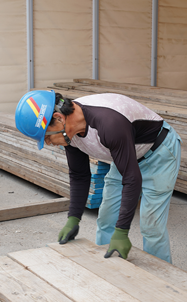 大手ゼネコン現場にも使われる“信頼ある足場”を支える役割